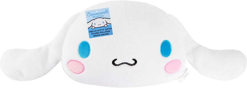 Get Trend Hello Kitty Sanrio Plush Cushion Pillow for Kids, Teens, Women, Plush Throw Pillow Fluffy Cushion Kawaii Decor Cinnamoroll Kuromi Gift (White Cinnamoroll, L15.7 x W15.4) - Image 1
